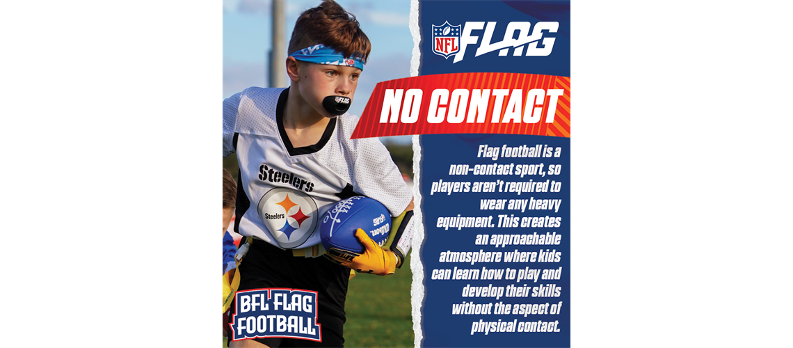 Flag football is a safe, fun, non-contact sport