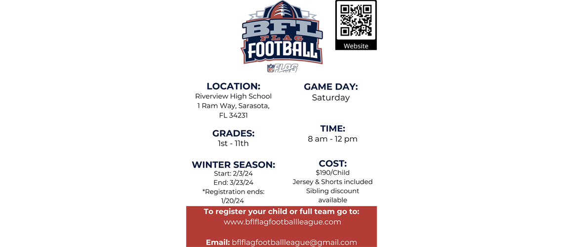 2024 FLAG FOOTBALL WINTER SEASON INFO